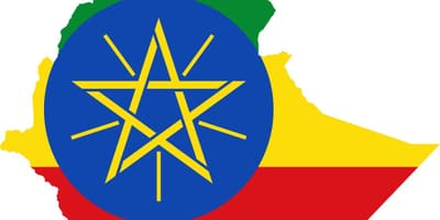 Karte von äthiopien Flagge