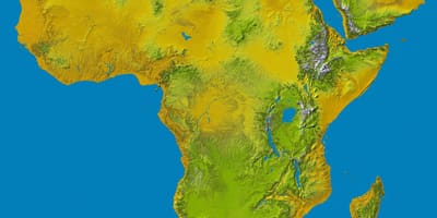 Karte von äthiopischen Hochland auf der Welt