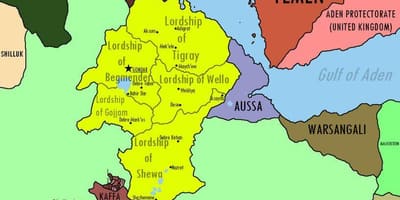 Karte des äthiopischen Reiches