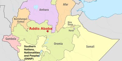 Addis Abeba, äthiopien Karte Welt
