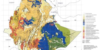 Karte der geologischen Karte von äthiopien